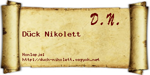 Dück Nikolett névjegykártya